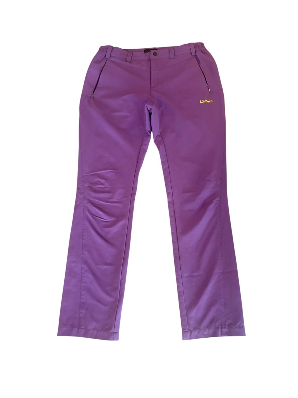 LL Bean Purple Soft Shell Hiking Rain Pants Womens Large